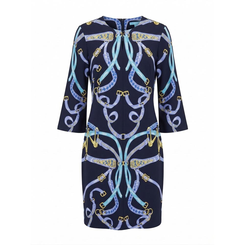 J. McLaughlin Women's S Catalina Cloth Equestrian Preppy Old Money Shift Dress